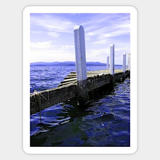 Pier Down at the beauty of Mallacoota Sticker
